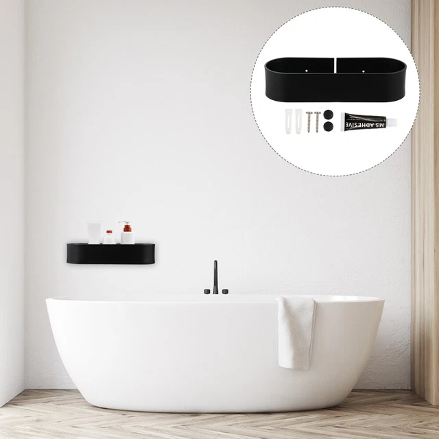 2 Pezzi Mensola Doccia Angolare In Acciaio Inox – Autoadesiva O A Vite, Triangolare, Per Bagno E Cucina, Argentato, Capacità 8 Kg Cad.