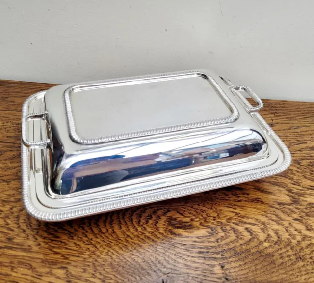 Vintage Mappin & Webb Silver Plated Entree Serving Dish & Cover 1967
