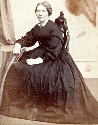 Philadelphia PA CDV 1860's Woman Hoop Skirt Civil War Era A. Newman Photo