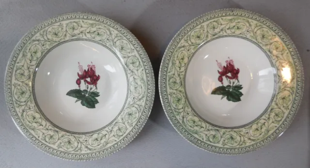 RHS Royal Horticultural Society Applebee Collection Rimmed Bowls x 2