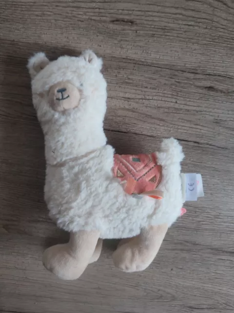 doudou Noukie's Moris & Sacha peluche lama beige 25 cm noukies com9