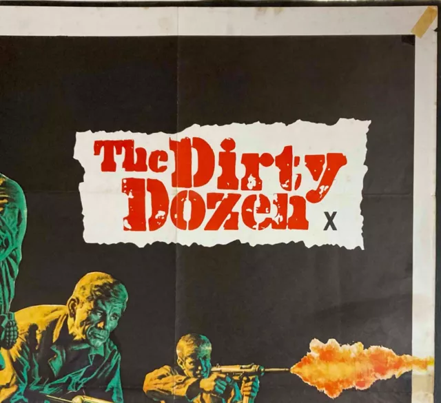 Dirty Dozen Original Quad Movie Cinema Poster Lee Marvin Charles Bronson 1967 3