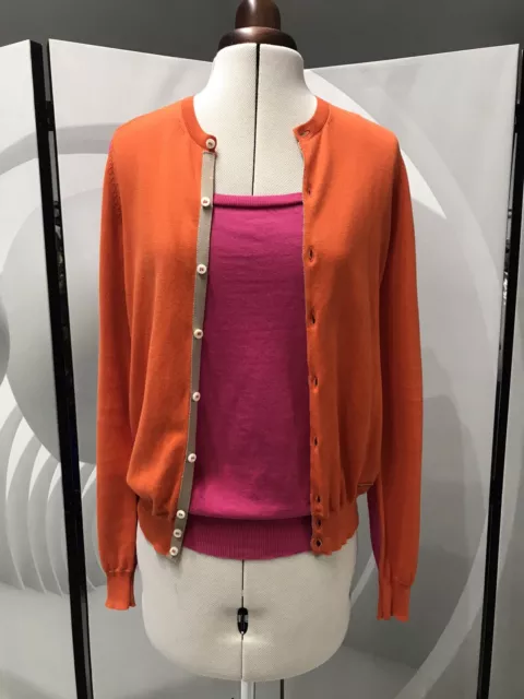 REDUCED Dsquared2 Pink And Orange Cotton Cardigan And Top Two Piece Set Size S/M