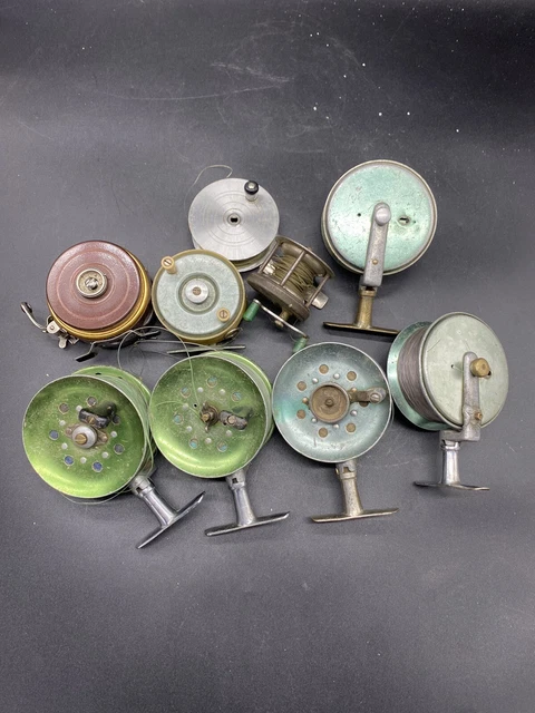 SUPERBE Lot De 8 Moulinets De Pêche Anciens Et Accessoires