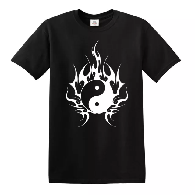 YIN YANG TRIBAL T-SHIRT Tattoo Celtic Rock Metal yinyang Music Goth tshirt Top