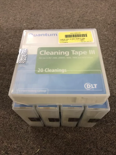 Lot of 5 New Sealed Quantum THXHC-02 DLT Cleaning Tape III .5 Inch