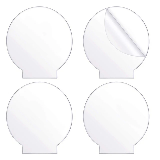 Foglio Acrilico Trasparente da 4 Pezzi Pannello Rotondo Spesso (4 Mm) Panne U4W2