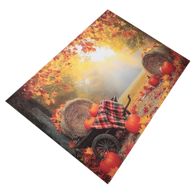 AUTUMN HARVEST PHOTOGRAPHY Backdrop Cloth With Fall Leaves And Pumpkins ...