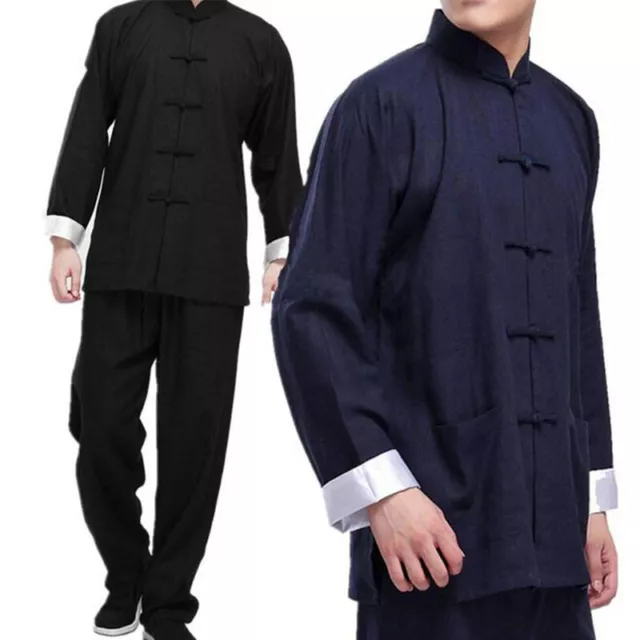 Mens Traditional Chinese Tang Suit Bruce Lee Kungfu Wingchun Martial Art Uniform