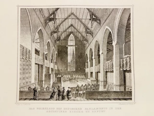 Acquaforte antiquaria 1837 incisione su acciaio Agosto Cattedrale Chiesa...
