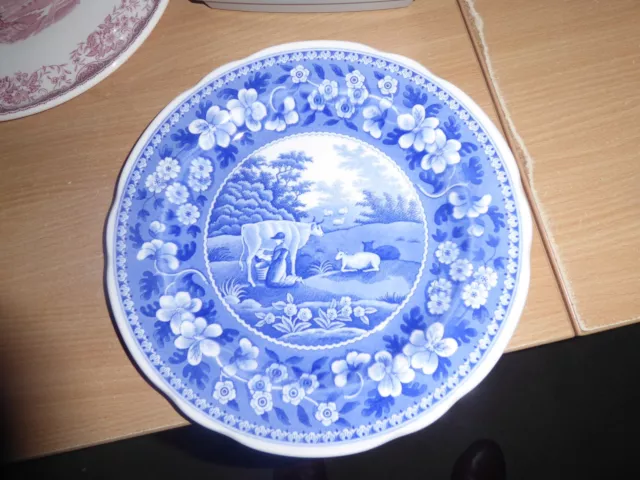 BNWT Spode Blue Room Milk Maid dinner plate