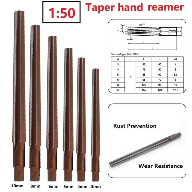 Broches Coniques Acier 8x6 - Diamètre Mineur 0,3675 - Lot De 2 - Neuf (peut Avoir Défauts Mineurs)