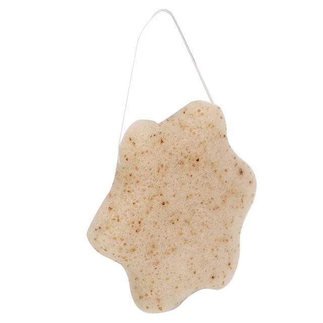 3x Esponja Facial Exfoliante de Nogal Limpieza Suave de la Piel GSA