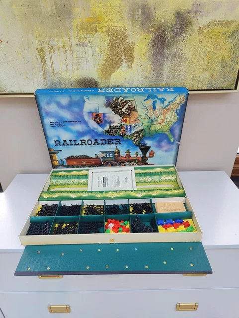 RAILROADER BOARD GAME Vintage Waddingtons 1963 Pioneering Wild West NOT ...