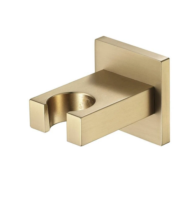 Head Bracket Holder Wall Mount Square Solid Brass Bathroom Bath Handheld Shower