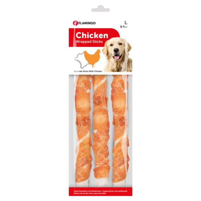 Flamingo Friandise pour Chien Chick L N Wrap Bâton 280 G, Neuf