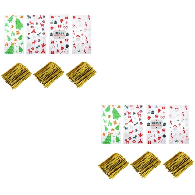 400 Sets Selbstklebende Weihnachten Tasche Weihnachten Geschenk Beutel