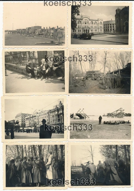 8 FOTOS WEHRMACHT Balkanfeldzug Serbien Jugoslawien Pioniere Halbkette