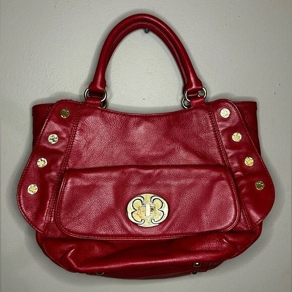 Emma Fox Red Leather Satchel