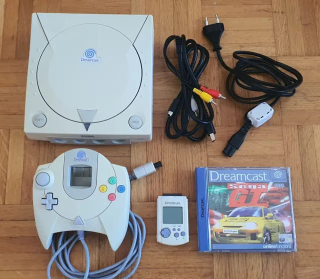 Console Sega Dreamcast (avec câble) + visual memory + 1 manette + sega GT
