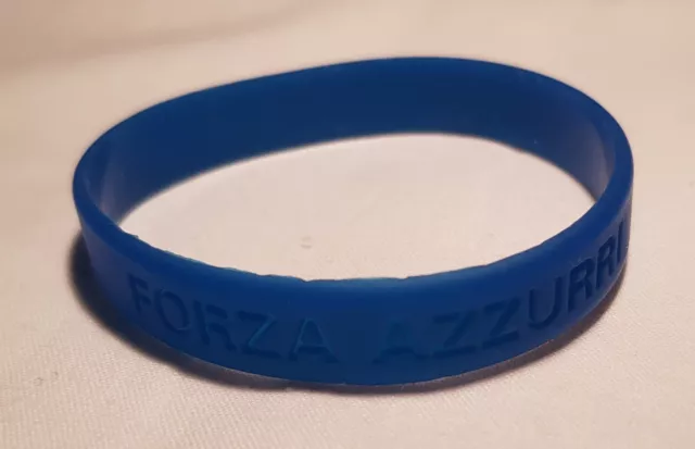 Bracciale braccialetto gomma uomo donna Forza Azzurri