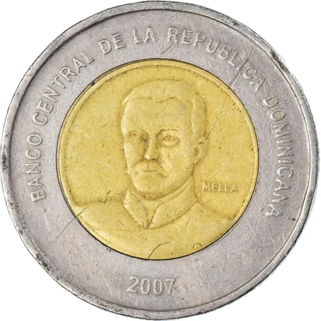 2007 Dominican Republic 10 Pesos Coin Republica Dominicana Moneda Banco Central
