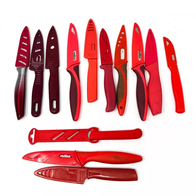 13 pcs Zyliss, Messermeister and Assorted Multicolor Knife Set With Blade Guards