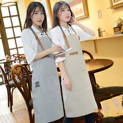 Men Women Cooking Chef Waiter Kitchen Restaurant Bib Apron Dress With 1 Pocket