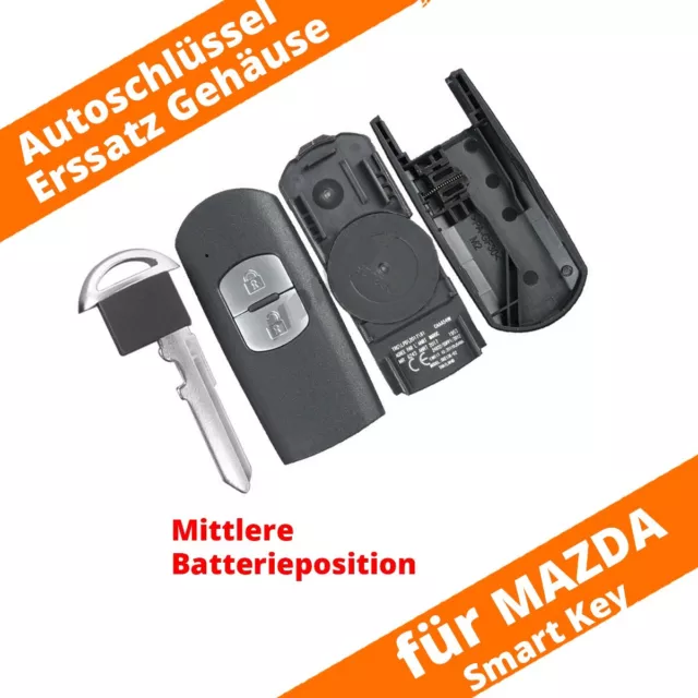 Smartkey Funk Schlüssel Gehäuse für Mazda 2 3 6 CX3  CX6 MX5 Autoschlüssel