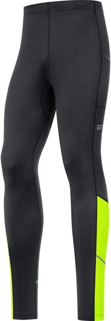 Gore Bike Wear Men's R3 Thermo Tights Black/neon Yellow Small RUNNING CYCLING
