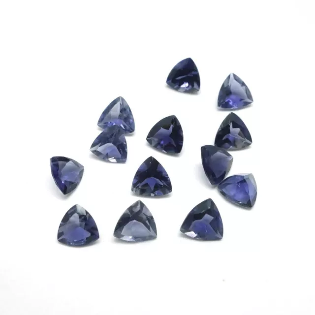 50 pcs Natural Iolite 5x5mm Trillion Faceted Cut Gemstone FT-138