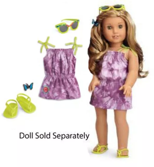 American Girl LE LEA BEACH DRESS for 18" Dolls Lea's Sandals Clothes Beach NEW