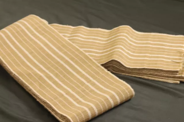 Nigerian handwoven Aso Oke fabric sold by the meter, multicoloured stripe fabric