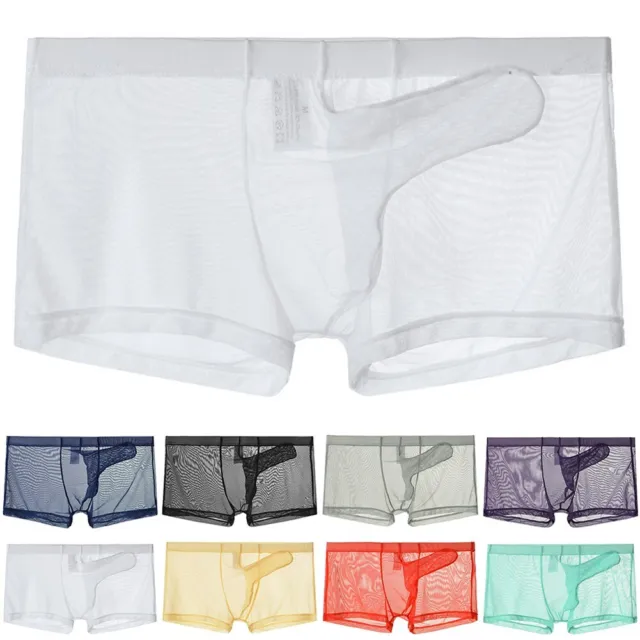 BOXER BRIEFS MENS Underwear Thong Transparent Underwear Briefs Panties  $14.16 - PicClick AU