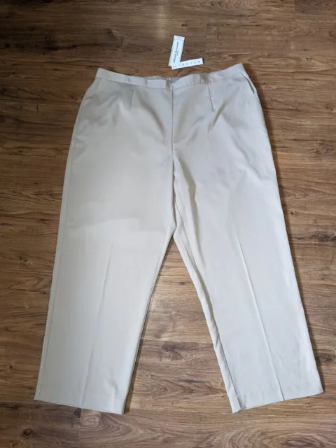 ALFRED DUNNER WOMENS Tan Beige Classic Pants Size 24W NEW $19.90 - PicClick