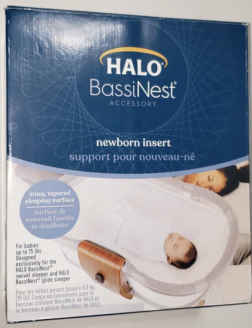 HALO Bassinest Recién Nacido Inserto Blanco Inserto para Dormir Giratorio y Deslizamiento NUEVO