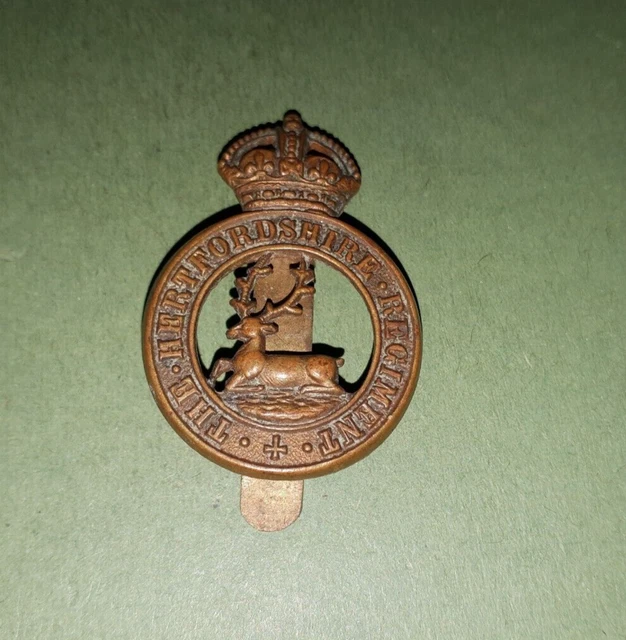 Kings Crown Rifles Regiment Cap Badge – British Army Beret Metal Clip, Brass, Royal Anglian