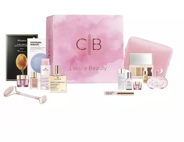 CB Womens Luxury Beauty Box Lip&Eye Set Estee Lauder |Nuxe | Salvatore Ferragamo