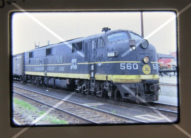 Original '71 Kodachrome Slide SCL Seaboard Coast Line 560 E7A Jessup       40L20