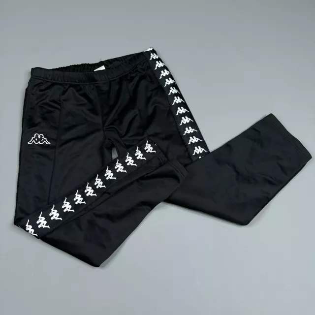 Kappa tracksuit Bottoms Medium Kids Black Elasticated Waist Joggers