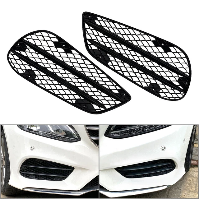 thumbnail interactive-video image 1 of X AUTOHAUX Front Bumper Fog Light Grille Covers For Ford Focus 2015-2017 | ABS Black Mesh Inserts (Pair) 1 of 9