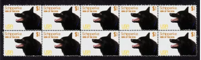 Schipperke Year Of The Dog Strip Of 10 Mint Stamps 2