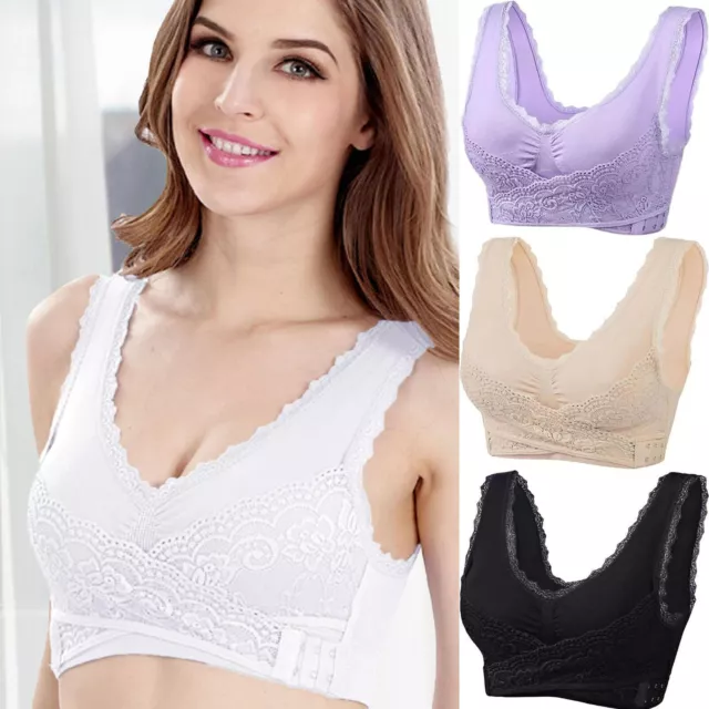 KENDALLY BRA WIRELESS Comfy Corset Bra Front Cross Bra With Removable  Padding £9.39 - PicClick UK