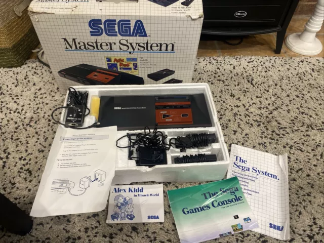 Sega Master System Console In Original Box Alex Kid Game