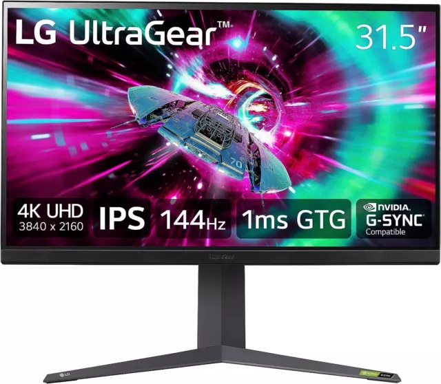 LG 32" UltraGear 4K UHD (3840x2160) Gaming Monitor, 144Hz, 1ms,  32GR93U-B 31.5"