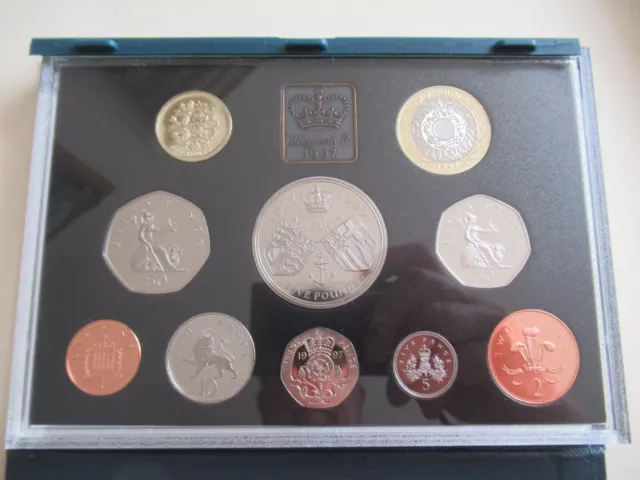 1997 ROYAL MINT PROOF Collection- 10 coins £5 -1p with CoA - sealed and boxed