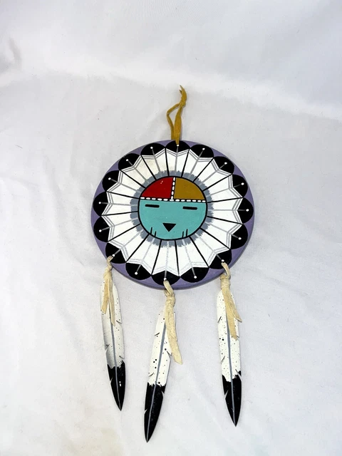 Dream catcher Hopi sunface handmade by K. Lewis Rare Vintage
