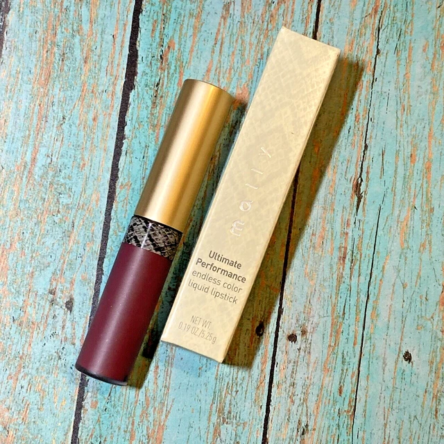Lápiz labial líquido color infinito Mally Ultimate Performance 0,19 oz Burdeos NUEVO