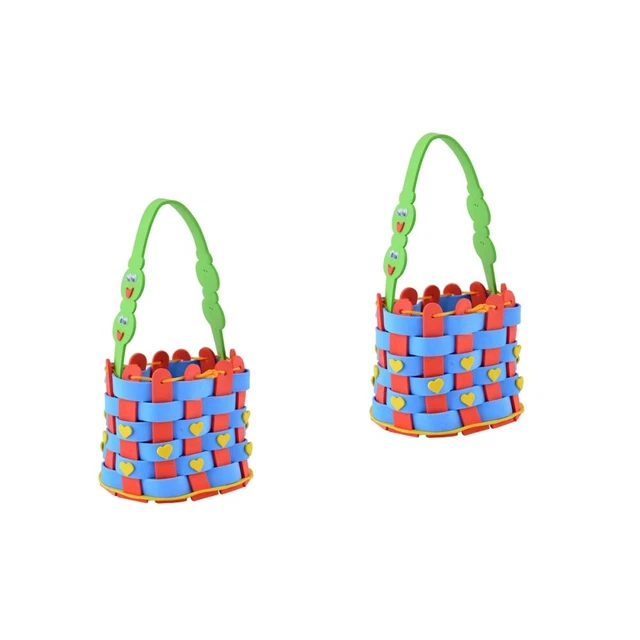 8 Sets DIY-Material Für Kinder Eva-Blumenkorb Selber Machen Taschen