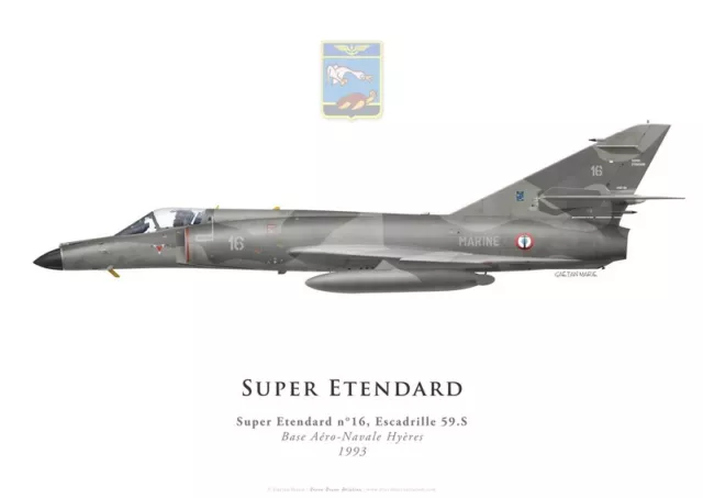 Print Super Etendard, Escadrille 59.S, BAN Hyères, 1993 (par G. Marie)